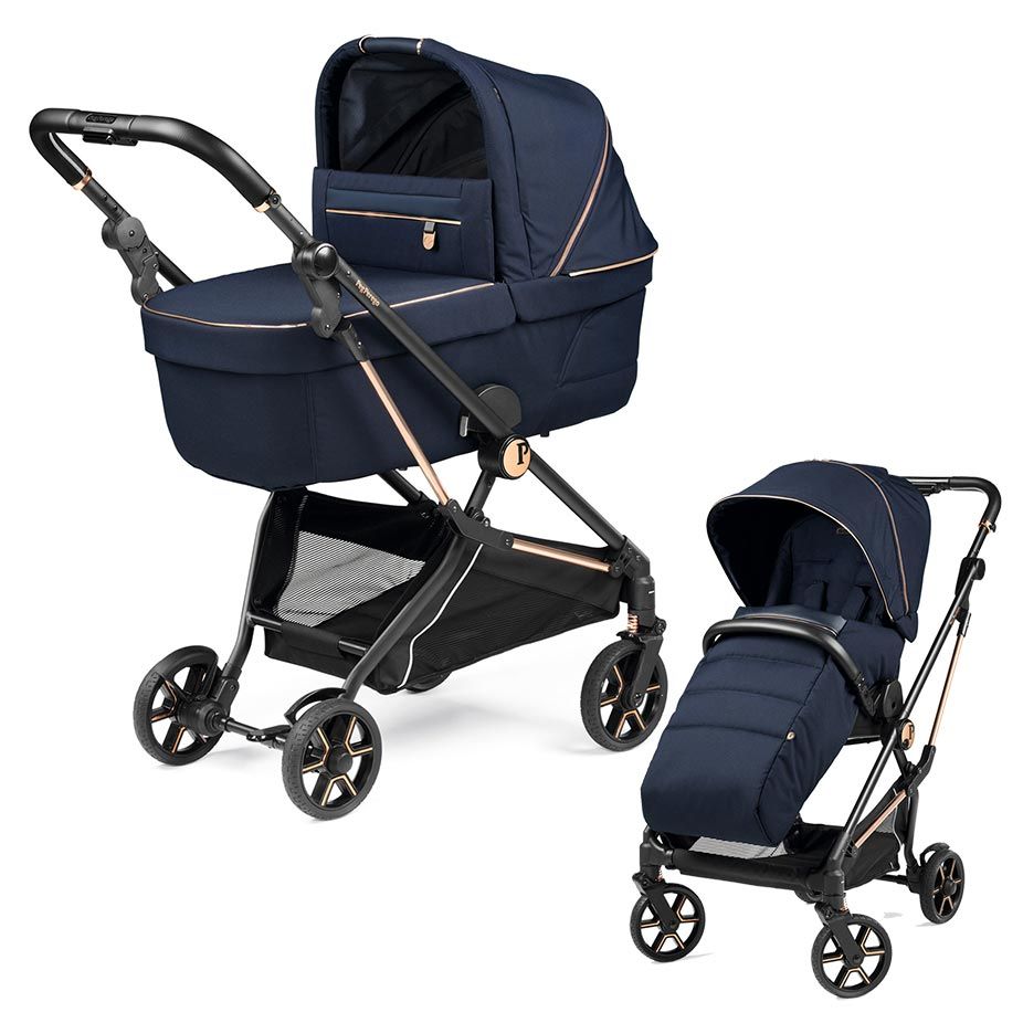 Carucior 2 in 1, Peg Perego, Vivace, 0 - 22 kg, Blue Shine